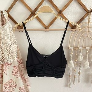 Zara ruched bralette tank
